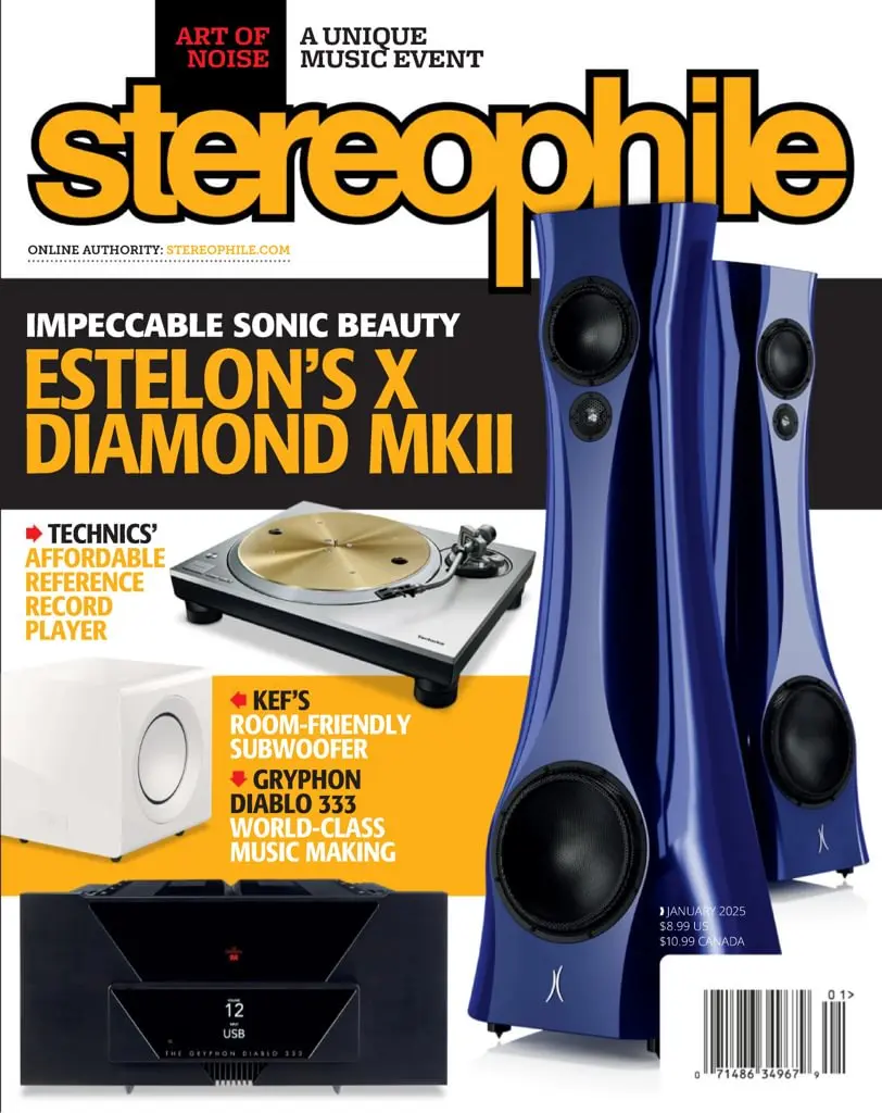 January 2025 Stereophile cover featuring the Estelon X Diamond Mk II loudspeaker